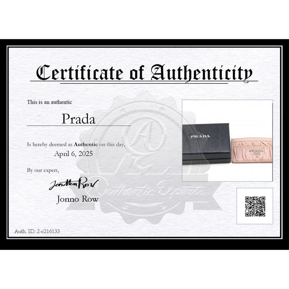Prada Pink Nappa Gaurfre Leather Card hold Pre-Loved Good condition - Picture 3 of 9